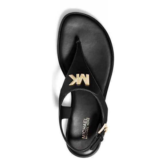 New! MICHAEL KORS Women's MK Logo Jilly T-Strap Sandal Shoe Open-Toe Size 9 NWOB - Picture 1 of 8